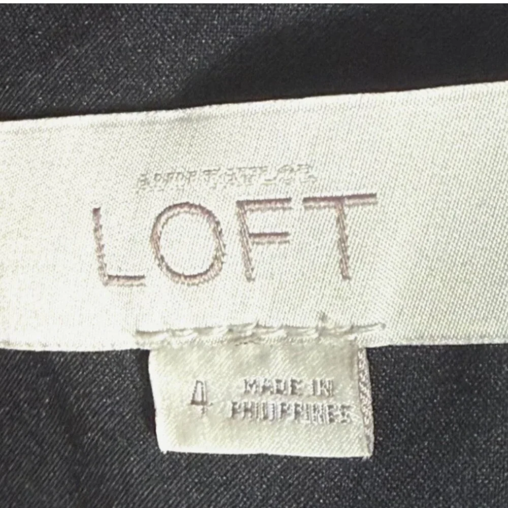 Ann Taylor LOFT Black Fit & Flare Mini Dress Women’s Size 4 Sleeveless Chic LBD